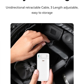 پاوربانک 18000 یوسمز USAMS CD216 توان 45 وات همراه با کابل متصل