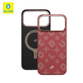 قاب Blueo بلو Gilded Tactile Woven Aramid Fiber Magnetic Case مناسب برای Apple iPhone 17 Pro Max