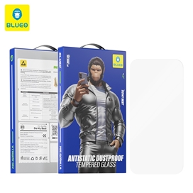 گلس محافظ صفحه برند بلو شفاف بدون حاشیه مدل Blueo Antistatic Dustproof Tempered Glass مناسب برای Apple iPhone 17 Pro