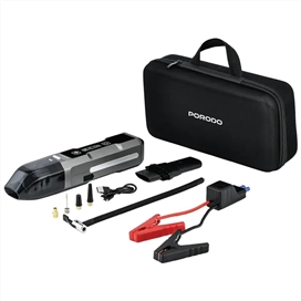 جامپ استارت و پمپ باد و جارو شارژِی پرودو Porodo Ignatov Jump Starter & Air Pump with Handheld Vacuum PDJS41BK