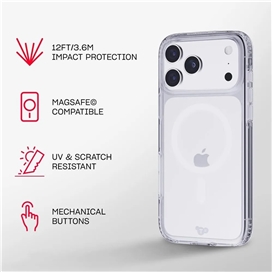 قاب آیفون 17 پرو مکس برند Tech21 مدل EvoClear مناسب برای Apple iPhone 17 Pro Max