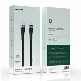 کابل شارژ تایپ سی به لایتنینگ 1 متر گرین لاین Green Lion Braided Cable GNBRUSCLGBK