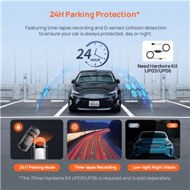 دوربین خودرو شیائومی Xiaomi 70mai A410 Dash Cam همراه دوربین عقب