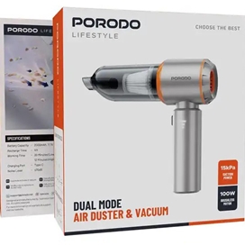 جارو شارژ و دمنده پرودو Porodo Lifestyle Dual Mode Air Duster & Vacuum PDLFST042BK