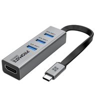 هاب USB-C پرومیت مدل MEDIAHUB-C3 با 4 درگاه خروجی