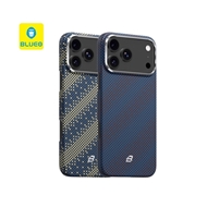 قاب بلو بافت مدل Blueo Gilded Tactile Woven Galaxy Aramid Fiber Magnetic Case مناسب برای Apple iPhone 16 Pro Max