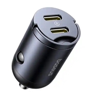 شارژر فندکی دو پورت 30 وات بیسوس Baseus Tiny Star C+C Mini Car Charger VCHXX-CC