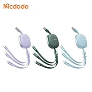 کابل شارژ 3 در1 mcdodo 3 in 1 Retractable 6A CA-120
