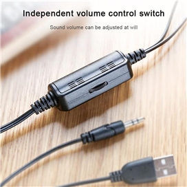 اسپیکر دسکتاپ لنوو Lenovo M530 Wooden Desktop Wired Speaker توان 6 وات