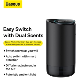 دستگاه خوشبوکننده هوا ماشین بیسوس Baseus Wisdom Car Smart Dual-Port Atomized Aromatherapy Diffuser CNZX050001