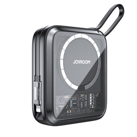 پاوربانک مگنتی با کابل همراه لایتنینگ Joyroom Magnetic Wireless 22.W JR-L007