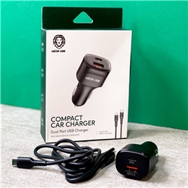 شارژر فندکی Car Charger گرین Green مدل 20 وات 20W به همراه کابل Type-C