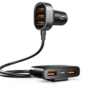 شارژر فندکی 5 پورت یواس‌بی خودرو جویروم Joyroom Multi 5 Ports USB Car Charger JR-CL03