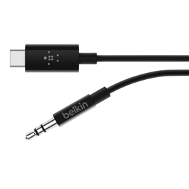 کابل تبدیل USB-C به AUX 3.5 میلیمتری بلکین مدل F7U079bt03-BLK