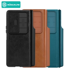 کیف چرمی نیلکین سامسونگ Samsung Galaxy Z Fold 4 5G Nillkin Qin Pro Leather Case دارای محافظ دوربین