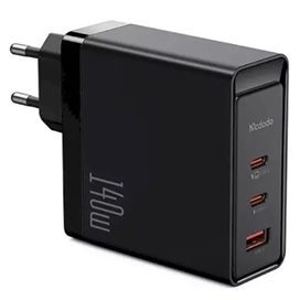شارژر دیواری سوپر فست شارژ تایپ سی و یو اس بی 140 وات مک دودو MCDODO CH-2911 GaN 5 Pro 140W Type-C / USB Fast Charger