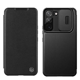 کیف چرمی نیلکین Samsung S22 Plus 5G Nillkin Qin Pro Plain Leather Cloth Case دارای محافظ دوربین