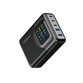 آداپتور پنج پورت چندکاره پاورولوژی Powerology GaN Charging PW3PD2Q-BK توان 200 وات