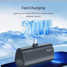 پاوربانک همراه لایتنینگ 4800 راک ROCK Lightning PD Powerbank P82