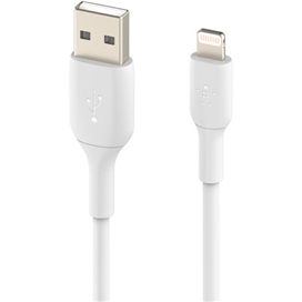 کابل شارژ لایتنینگ به  USB-A شارژ سریع بلکین مدل CAA001bt1MWH2PK طول 1 متر سفید