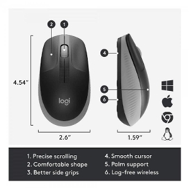 ماوس بی‌سیم لاجیتک مدل M190 ا Logitech M190 Wireless Mouse