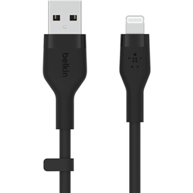 کابل شارژ سریع USB-A با رابط لایتنینگ بلکین مدل CAA008bt1MBK طول 1 متر