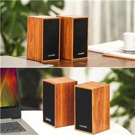 اسپیکر دسکتاپ لنوو Lenovo M530 Wooden Desktop Wired Speaker توان 6 وات