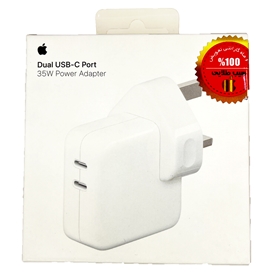 آداپتور شارژر 35 وات اپل مدل دو پورت تایپ سی  35W Dual USB-C