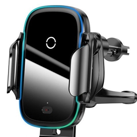 پایه نگهدارنده و شارژر وایرلس بیسوس Baseus Light Electric Car Holder Wireless Charger WXHW03-01