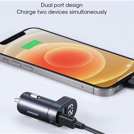 شارژر سریع فندکی جویروم Joyroom 42.5W Intelligent 2-port LED Fast Car Charger C-A17