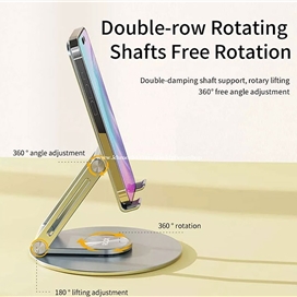 هولدر رومیزی موبایل و تبلیت راک ROCK Metal Rotating Foldable Desktop Stand RPH0993