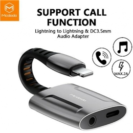 مبدل لایتنینگ به لایتنینگ و جک 3.5mm مک‌دودو Mcdodo Dual Port Lightning To Lightning+jack 3.5mm CA-6340