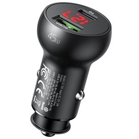 شارژر فندکی خودرو فست‌شارژ مک دودو MCDODO CC-7030 45W USB + Type-C Dual Ports Car Charger