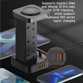 چند راهی برق 3 در 1 الدینیو 2500 وات LDNIO TOWER 3 in 1 Power Extension Cord SKW6457