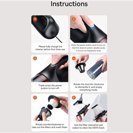 جارو شارژی خودرو بیسوس Baseus A7 Car Vacuum Cleaner VCAQ020213