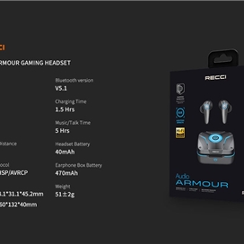 هندزفری بی سیم گیمینگ رسی Recci REP-W20 Armour gaming headset