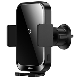 هولدر موبایل خودرو و شارژر وایرلس 15 وات بیسوس Baseus Halo Electric Wireless Charging Car Mount SUDD000001