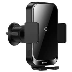 هولدر موبایل خودرو و شارژر وایرلس 15 وات بیسوس Baseus Halo Electric Wireless Charging Car Mount SUDD000001