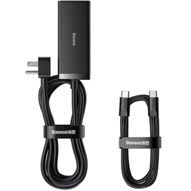 شارژر و چند راهی برق سوپر فست شارژ 100 وات با کابل برق 1.5 متری بیسوس Baseus GaN3 Pro Desktop PSZM000201