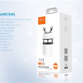 اسپیکر بلوتوث قابل حمل رسی Recci RSK-W08 Antlers Bluetooth Speaker
