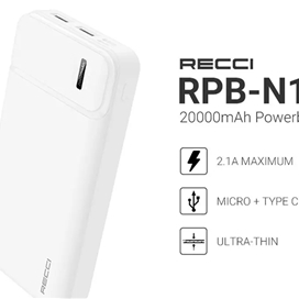 پاوربانک شارژ سریع 20000 رسی Recci RPB-N17 Powerbank