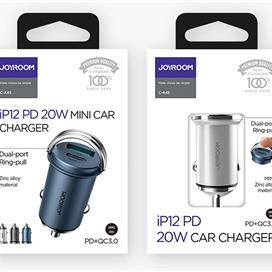 شارژر فندکی 20 وات هوشمند جویروم JOYROOM C-A45 20W Fast Charge Mini Car Charger