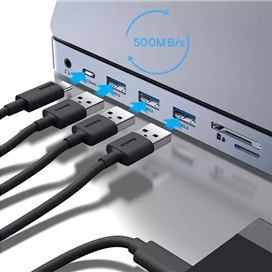 هاب تایپ سی 11 پورت و پایه لپ تاپ بیسوس Baseus EliteJoy Gen2 HUB 11in1 laptop stand WKSX030013