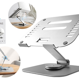 نگهدارنده لپ تاپ و مک بوک سه محوره آلومینیومی کوتتسی COTECi SD-42 Aluminum Alloy Laptop Stand 52006