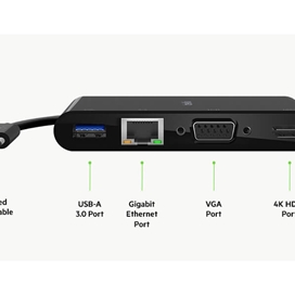 مبدل USB-C 1 به 4 بلکین مدل AVC005btBK