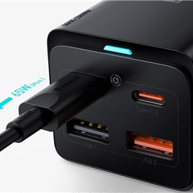 شارژر 65 وات پنج پورت بیسوس Baseus 65W GaN3 Pro PSZM000001