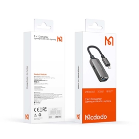 کابل تبدیل لایتنینگ به یو اس بی مک دودو Mcdodo 2 In 1 Convertor Lightning to USB-A 3.0 + Lightning CA-2690