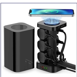 چند راهی برق 3 در 1 الدینیو 2500 وات LDNIO TOWER 3 in 1 Power Extension Cord SKW6457