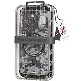 قاب YOUNGKIT یانگ کیت Apple iphone 13 Pro Max Camouflage Circuit Strong Anti-Drop Impact Series Gray