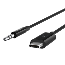 کابل تبدیل USB-C به AUX 3.5 میلیمتری بلکین مدل F7U079bt03-BLK